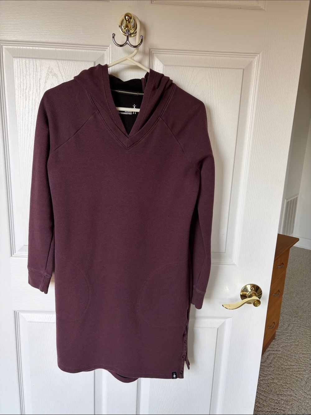 Smartwool Women's Hooded Sweatshirt Dress in Plum